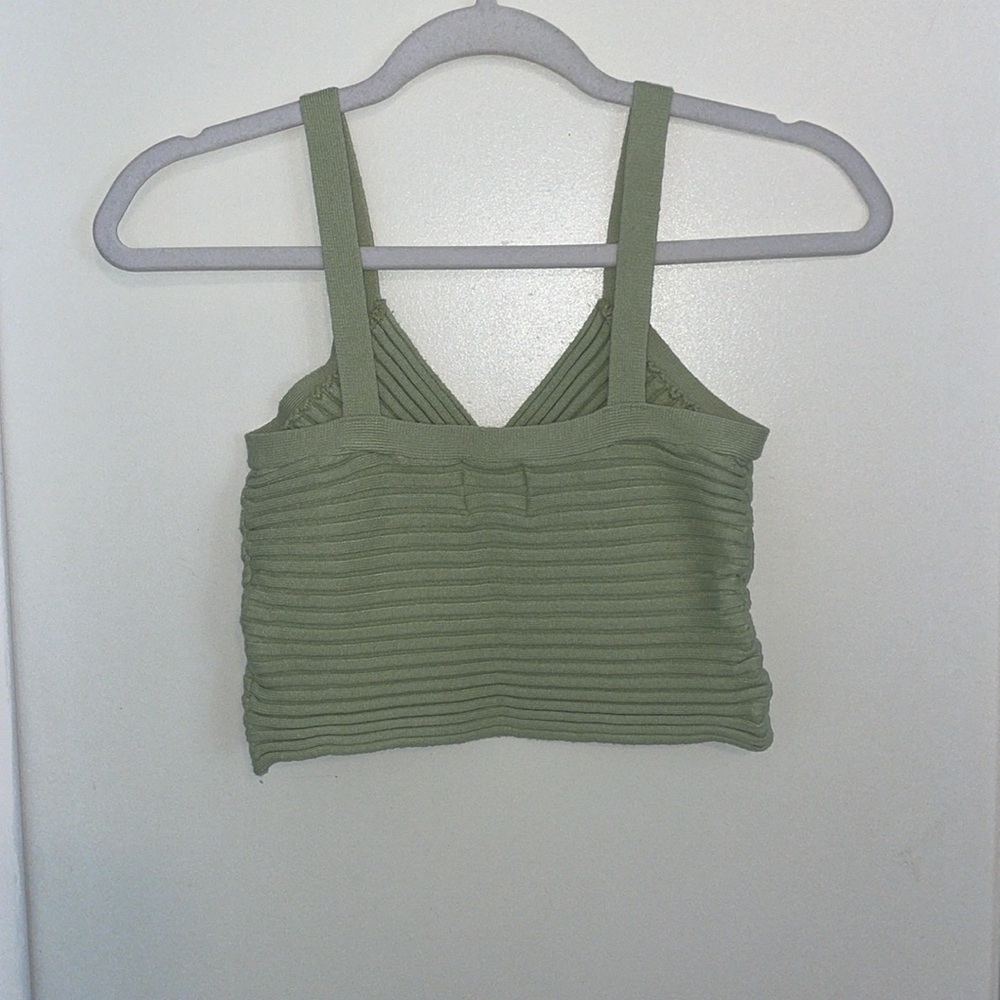 Princess Polly Light Green Arlene Ribbed Knit Tank Top | XS/S - Picture 3 of 7
